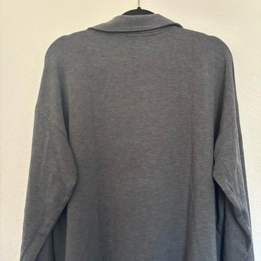 Loft Lou & Grey Loungewear Collar V Neck Sweatshirt NWT